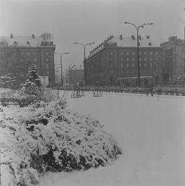 zaśnieżony plac Kościuszki
