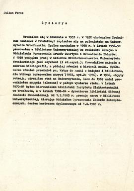 Życiorys Juliana Fercza