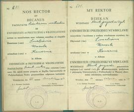 Książeczka legitymacyjna 1948/1949
