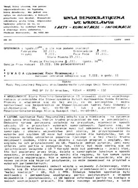 Unia Demokratyczna we Wrocławiu - nr 23