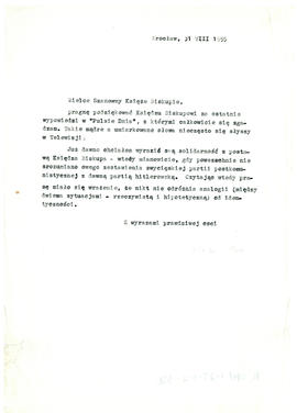 List od Juliana Fercza