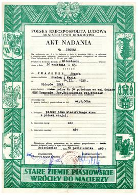 Akt nadania ziemi