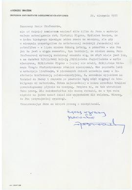 List od Andrzeja Brożka
