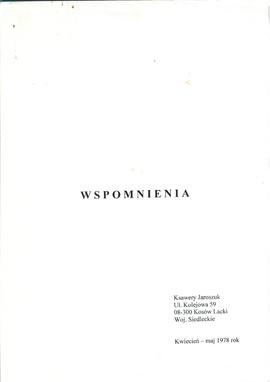 Wspomnienia Ksawerego Jaroszuka