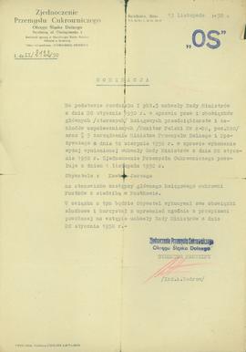 Nominacja na stanowisko zastępcy głównego księgowego cukrowni w Pustkowie Żurawskim
