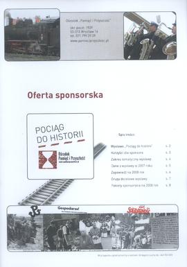Pociąg do historii: oferta sponsorska