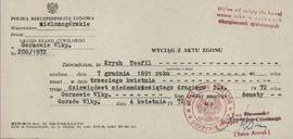 Wyciąg z aktu zgonu