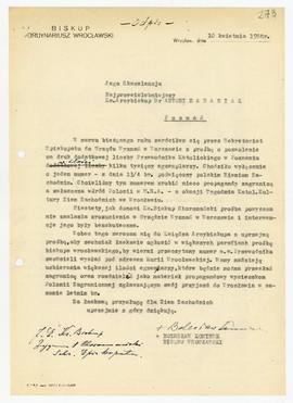 List arcybiskupa Antoniego Baraniaka