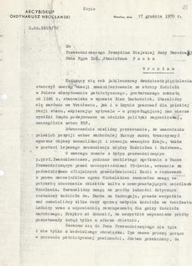 List do przewodniczącego