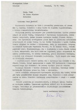 List do Ireny Mierzwy