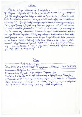 Życiorys ( odpis)