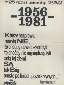 w 25 rocznicę poznańskiego czerwca