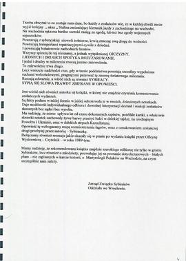 Syberyjska sonata. POSŁOWIE. Do książki pod tytułem „OCIOSANI” ZOFII TARKOCIŃSKIEJ. Czy to już ty...